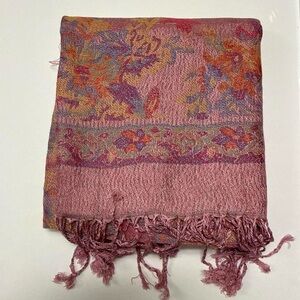 New | Pink Multicolor Pashmina Shawl